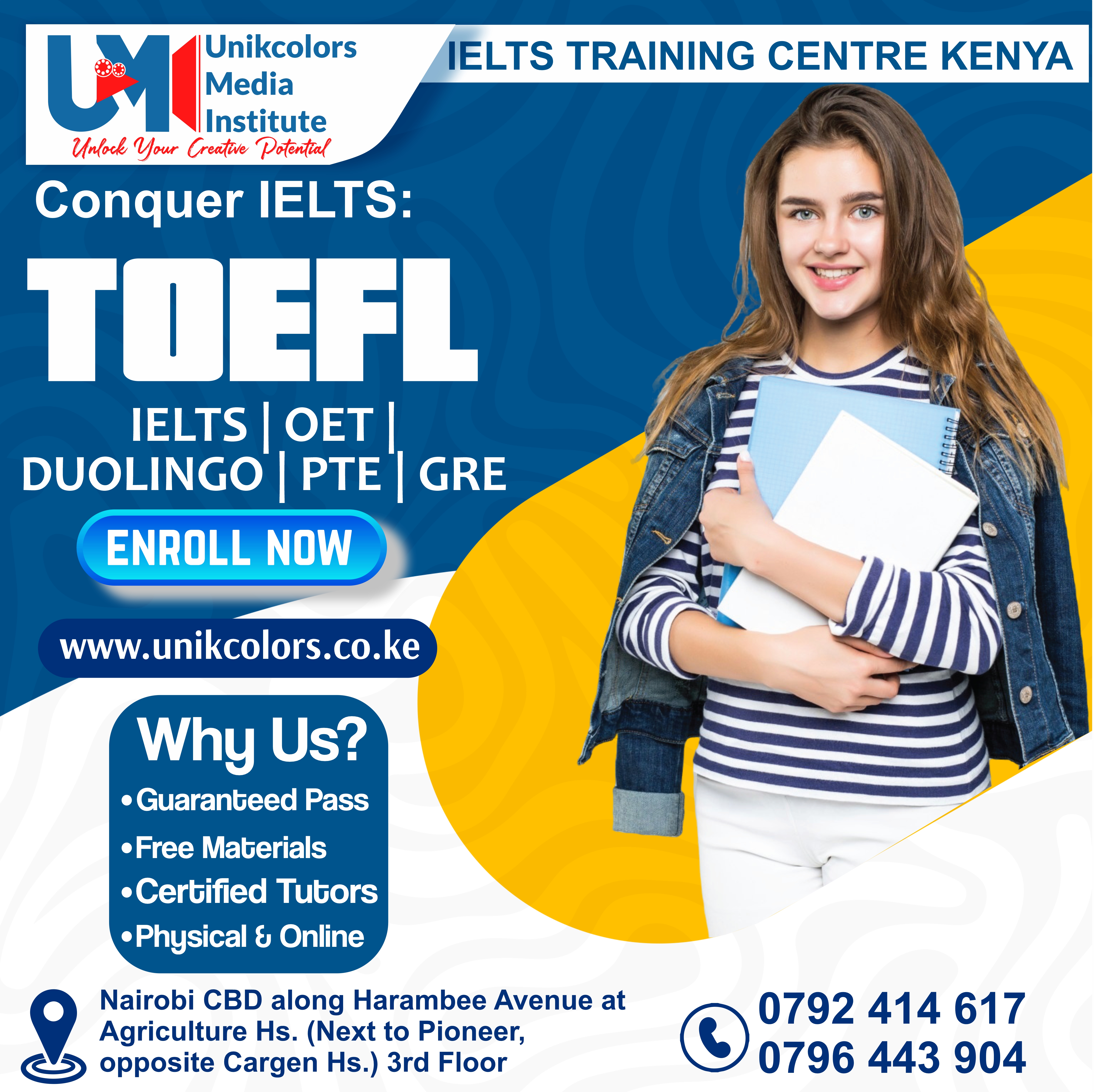 IELTS TRAINING CENTRE KENYA - IELTS PREPARATION | OET | TOEFL | PTE | GRE | DUOLINGO